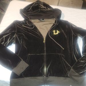 True Religion Chocolate Velour Hoodie